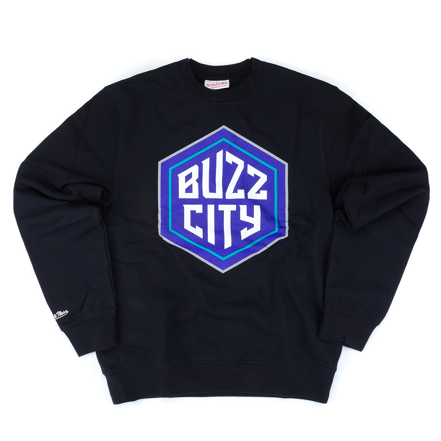 Толстовка Mitchell & Ness - Charlotte Hornets Buzz City Logo Crew