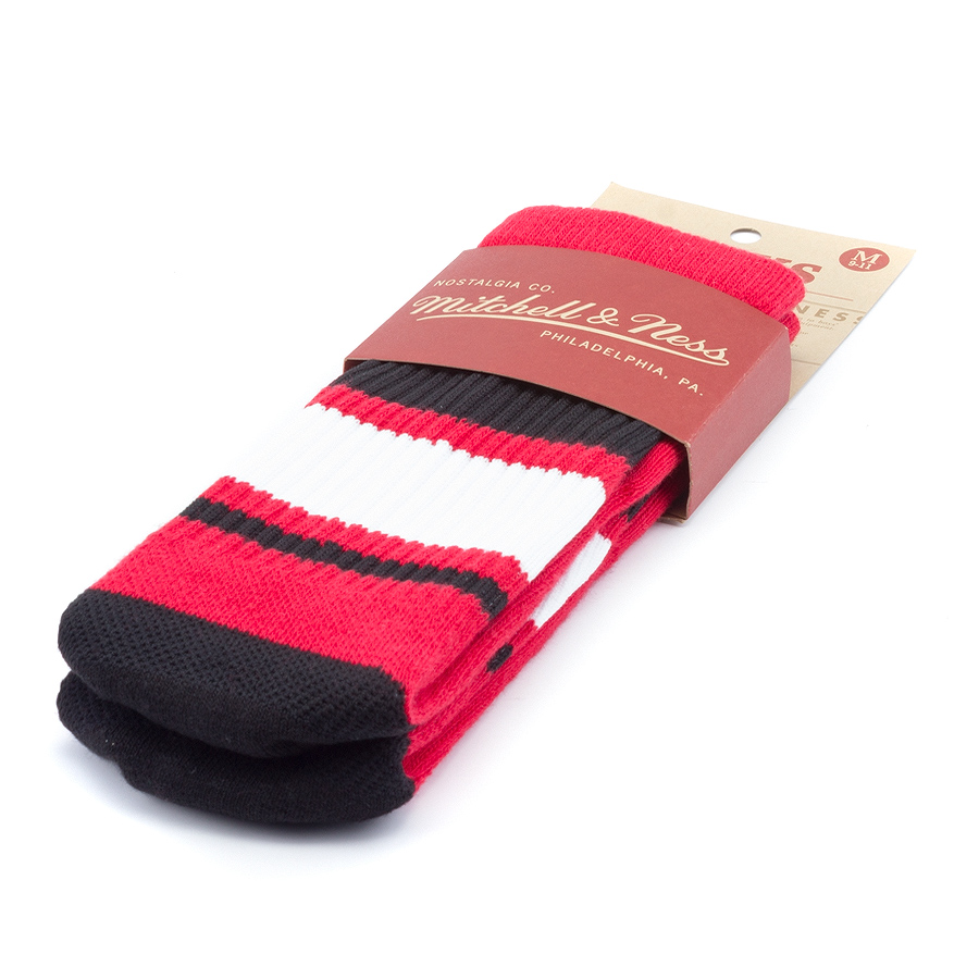 Носки Mitchell & Ness - M&N Tube Socks (red/black)