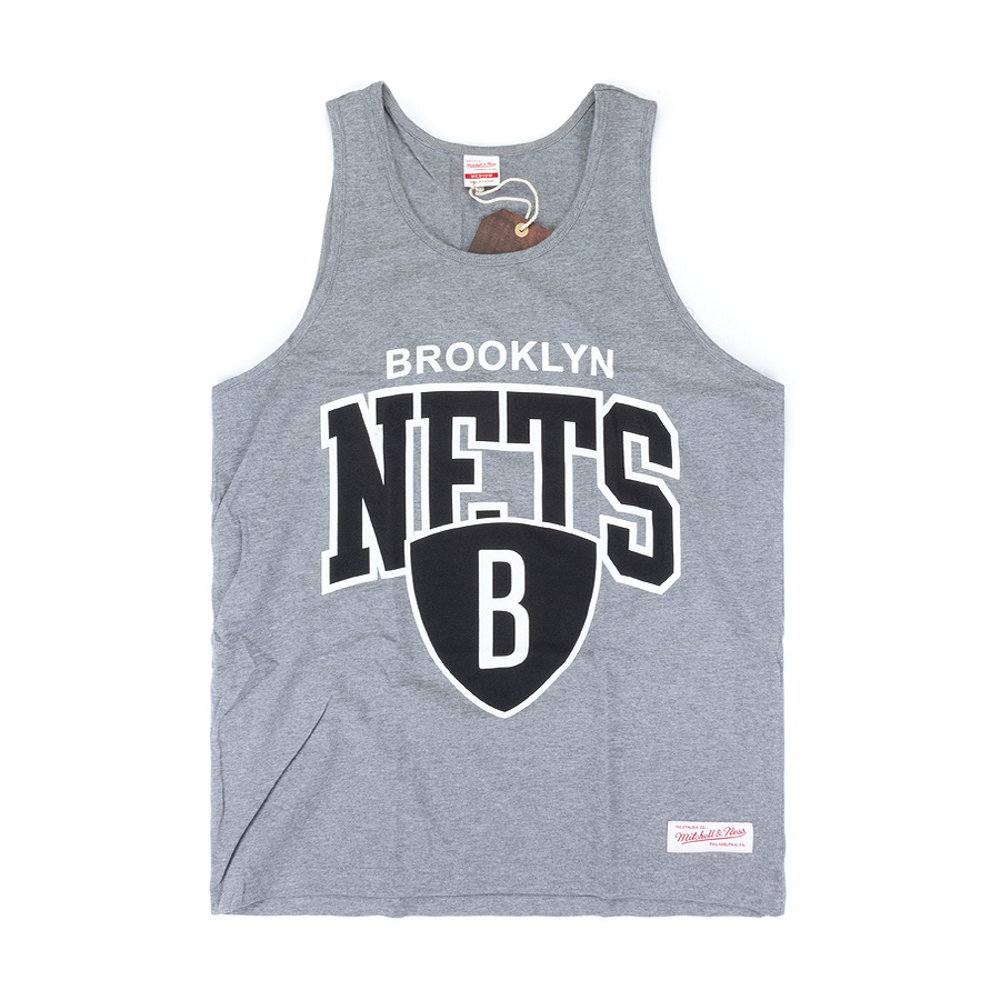 Майка Mitchell & Ness - Brooklyn Nets Team Arch Tank (grey heather)