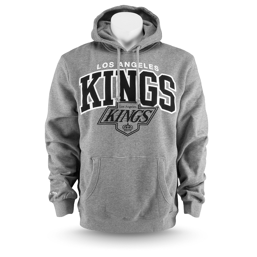 Толстовка Mitchell & Ness - Los Angeles Kings Team Arch Hoody (grey heather)