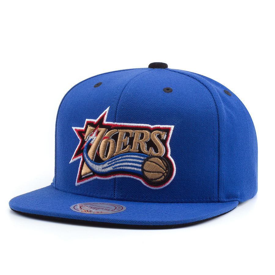 Бейсболка Mitchell & Ness - Philadelphia 76ers Solid Velour Logo Snapback