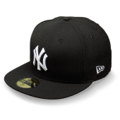 Бейсболка New Era- New York Yankees Basic (black/white) 59FIFTY