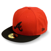 Бейсболка New Era - Atlanta Braves MLB Basic Contrast Visor (scarlet/black) 59FIFTY