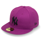 Бейсболка New Era- New York Yankees Basic (grape/black) 59FIFTY