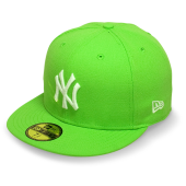 Бейсболка New Era- New York Yankees Basic (lime/white) 59FIFTY