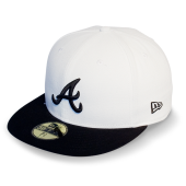 Бейсболка New Era- Atlanta Braves Basic Contrast Visor (white/black) 59FIFTY