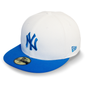 Бейсболка New Era- New York Yankees Basic Contrast Visor (white/cardinal blue) 59FIFTY