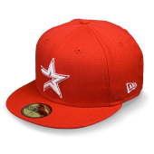 Бейсболка New Era- Houston Astros Basic (scarlet/white) 59FIFTY