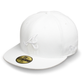 Бейсболка New Era- Atlanta Braves White on White 59FIFTY