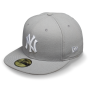 Бейсболка New Era- New York Yankees Basic (grey/white) 59FIFTY