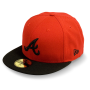 Бейсболка New Era- Atlanta Braves MLB Basic Contrast Visor (scarlet/black) 59FIFTY