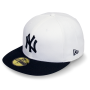 Бейсболка New Era- New York Yankees MLB Basic Contrast Visor (white/black) 59FIFTY