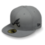 Бейсболка New Era- Atlanta Braves Basic (storm gray/graphite) 59FIFTY