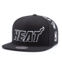 Бейсболка Mitchell & Ness - Miami Heat Team Logo History Snapback (black)