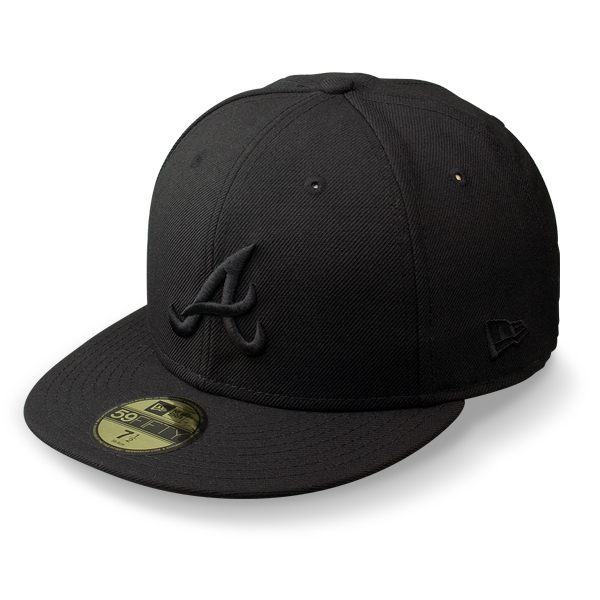 Бейсболка New Era - Atlanta Braves Black on Black 59FIFTY