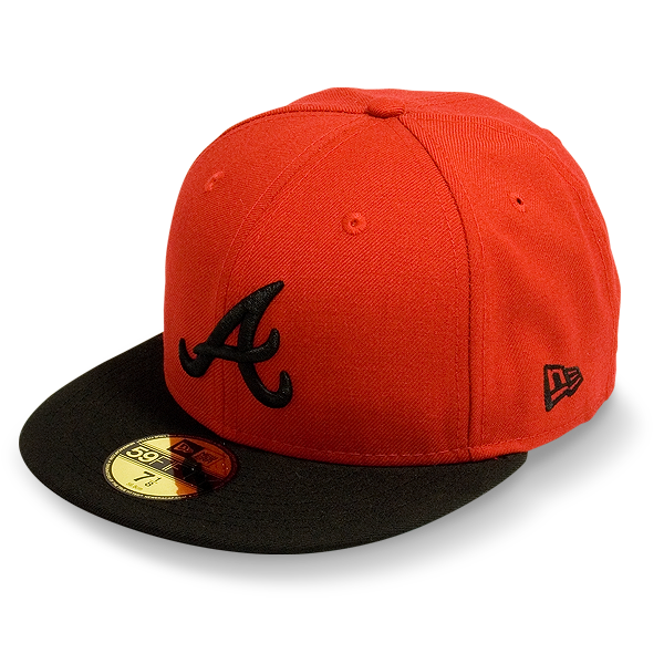 Бейсболка New Era - Atlanta Braves MLB Basic Contrast Visor (scarlet/black) 59FIFTY