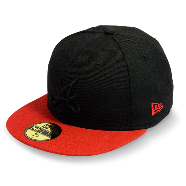 Бейсболка New Era - Atlanta Braves Pop Tonal (black/scarlet) 59FIFTY