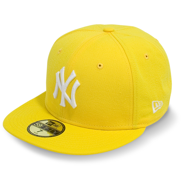 Бейсболка New Era - New York Yankees Basic (cyber yellow) 59FIFTY
