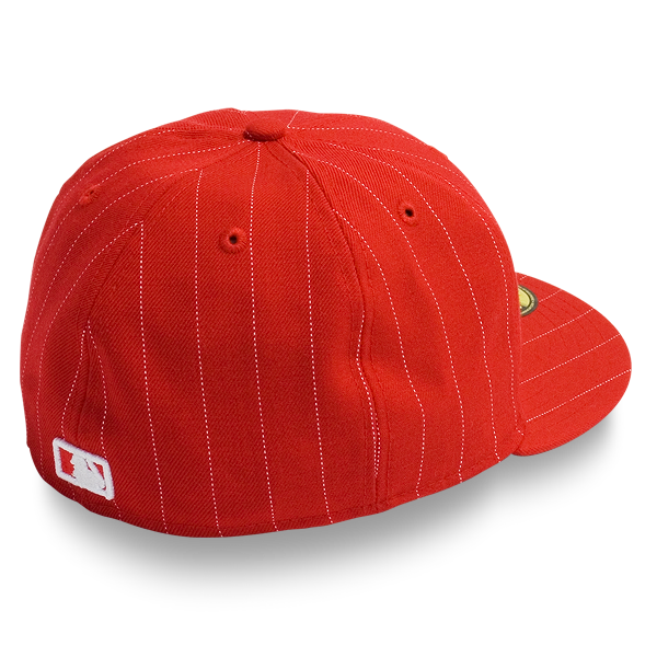 Бейсболка New Era - Atlanta Braves Basic Pinstripe (scartlet/white) 59FIFTY