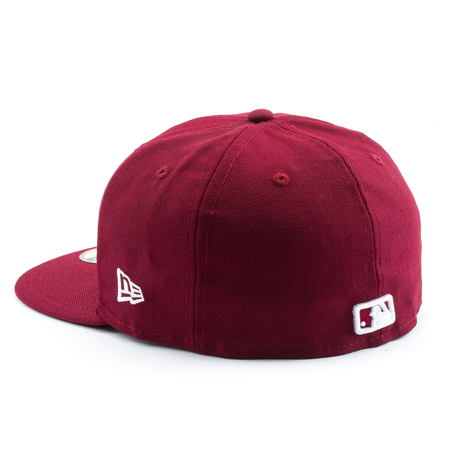 Бейсболка New Era - New York Yankees Basic (cardinal/white) 59FIFTY