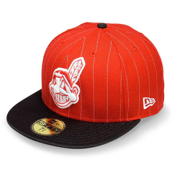 Бейсболка New Era - Cleveland Indians Pinballa 59FIFTY (scarlet/black)