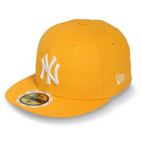 Бейсболка New Era - New York Yankees Basic (gold/white) 59FIFTY Kid's