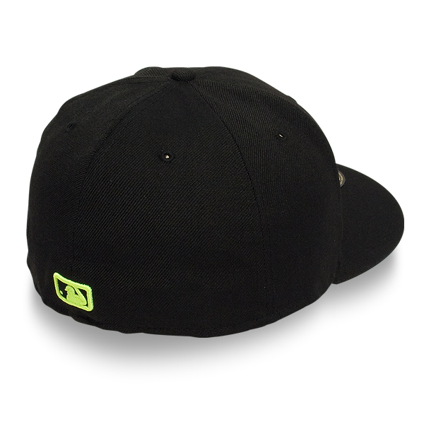 Бейсболка New Era - Atlanta Braves Basic (black/cyber green) 59FIFTY