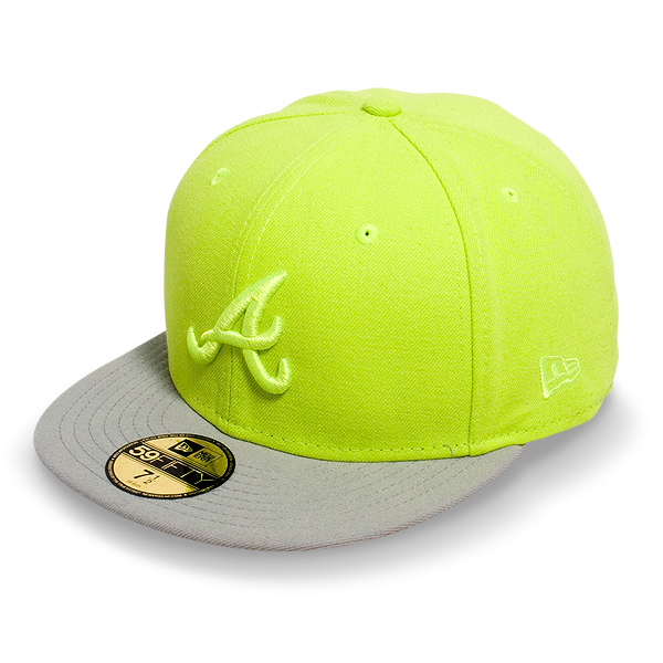 Бейсболка New Era - Atlanta Braves Pop Tonal (cyber green/grey) 59FIFTY