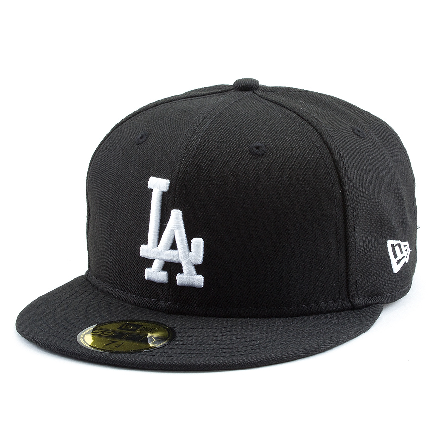 Бейсболка New Era - Los Angeles Dodgers Basic (black/white) 59FIFTY