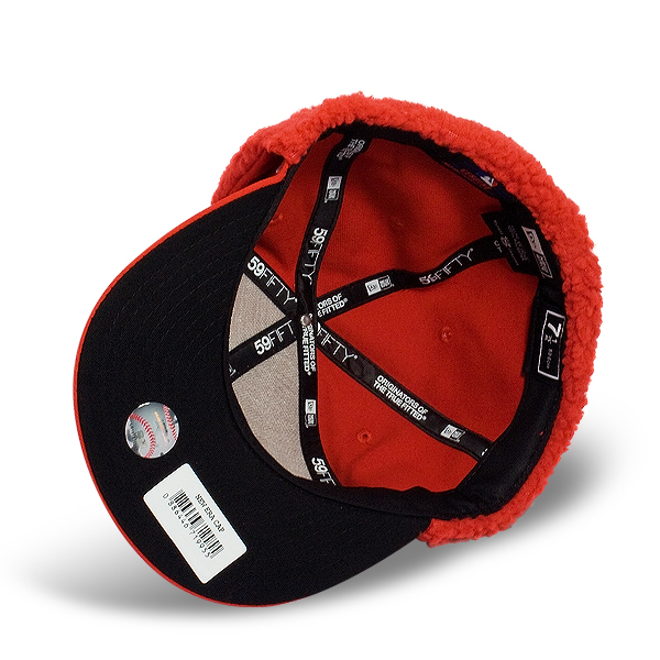 Бейсболка-Ушанка New Era - New York Yankees DWR Basic Dog Ear (scarlet/white) 59FIFTY