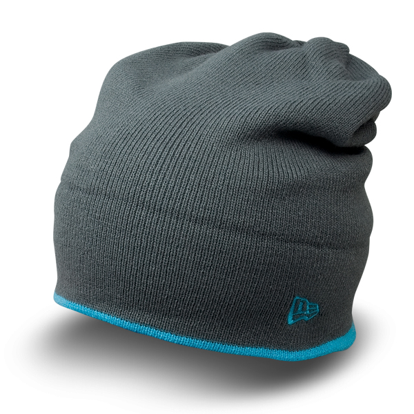 Шапка New Era - Two Bar Knit (dark grey/vice blue)