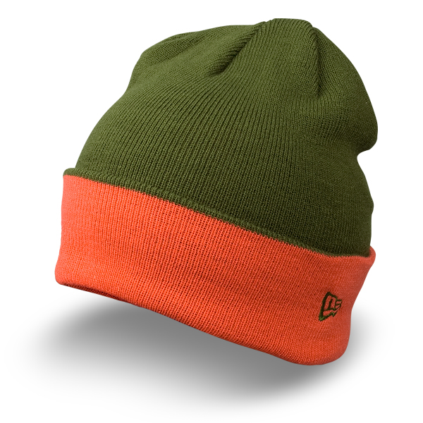 Шапка New Era - Two Bar Knit (rifle green/orange)
