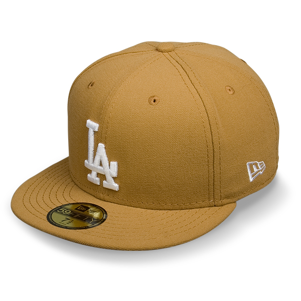 Бейсболка New Era - Los Angeles Dodgers Basic (wheat/white) 59FIFTY