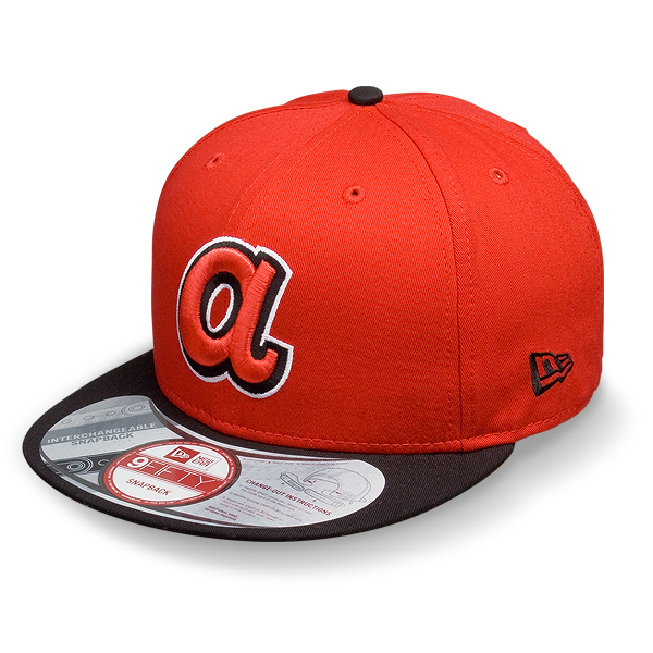 Бейсболка New Era - Atlanta Braves Cooperstown Throwback Changelable Snap (scarlet/black) 9FIFTY