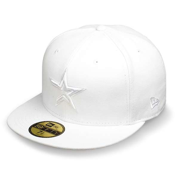 Бейсболка New Era - Houston Astros White on White 59FIFTY