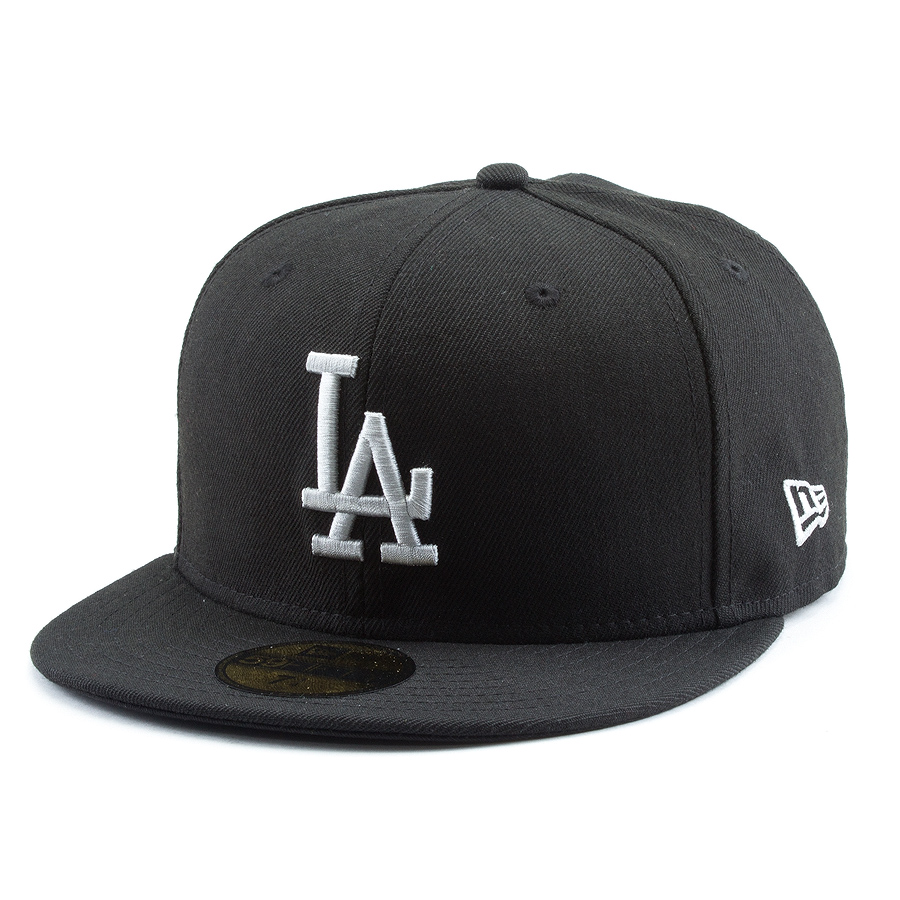 Бейсболка New Era - Los Angeles Dodgers Basic (black/grey) 59FIFTY