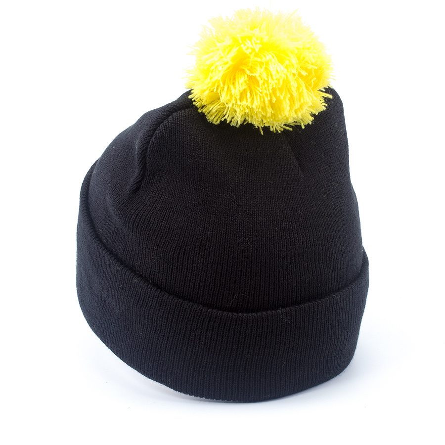 Шапка Starter Black Label - Neon Cuff Bobble Knit (black/yellow)