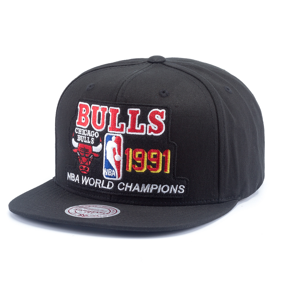 Бейсболка Mitchell & Ness - Chicago Bulls 1991 NBA Champions Snapback (black)