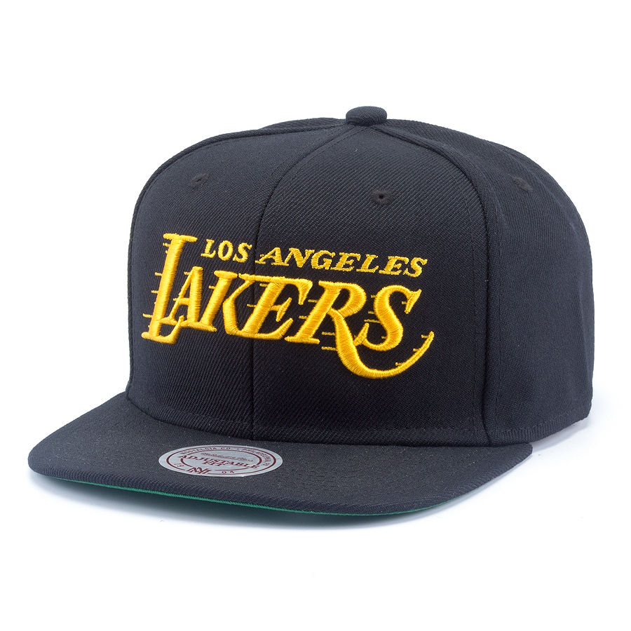 Бейсболка Mitchell & Ness - Los Angeles Lakers Wool Soild 2 (black) Snapback