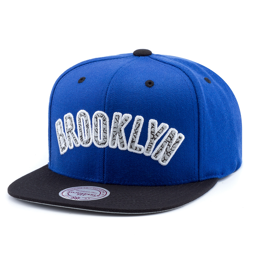 Бейсболка Mitchell & Ness - Brooklyn Nets Sport Blue Team Wordmark Snapback