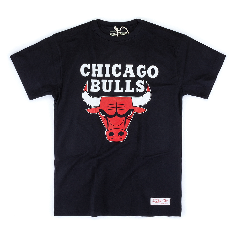 Футболка Mitchell & Ness - Chicago Bulls Team Logo Tee (black)