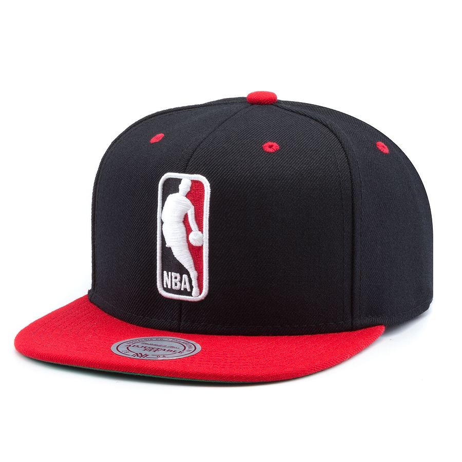 Бейсболка Mitchell & Ness - NBA Logoman 2 Tone Snapback (black/red)