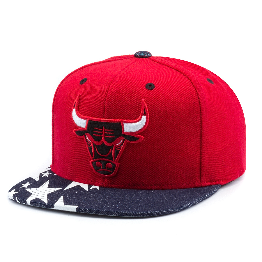 Бейсболка Mitchell & Ness - Chicago Bulls Denim Stars Kit Visor Snapback