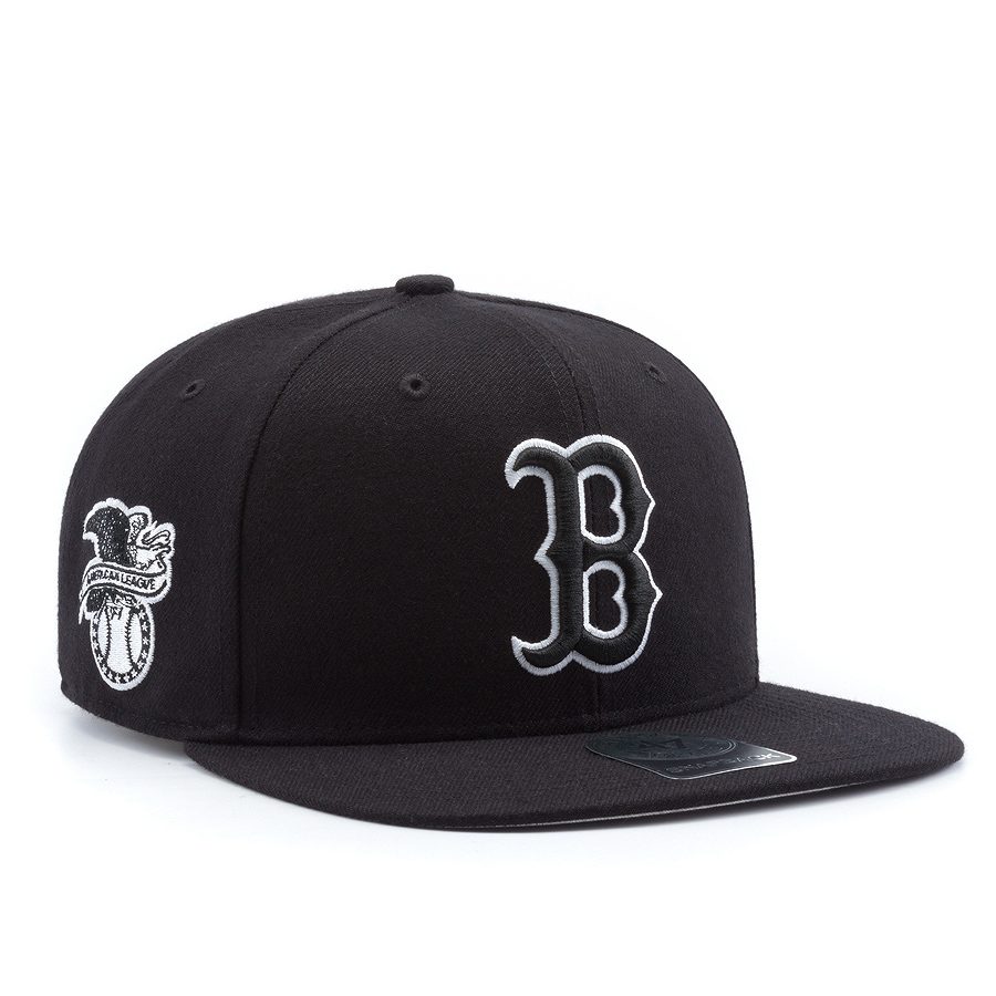 Бейсболка '47 Brand - Boston Red Sox Sure Shot BlackWhite Snapback