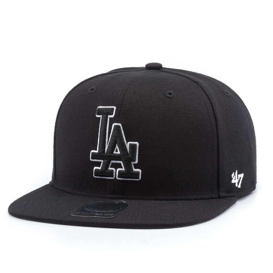Бейсболка '47 Brand - Los Angeles Dodgers Sure Shot BlackWhite Snapback