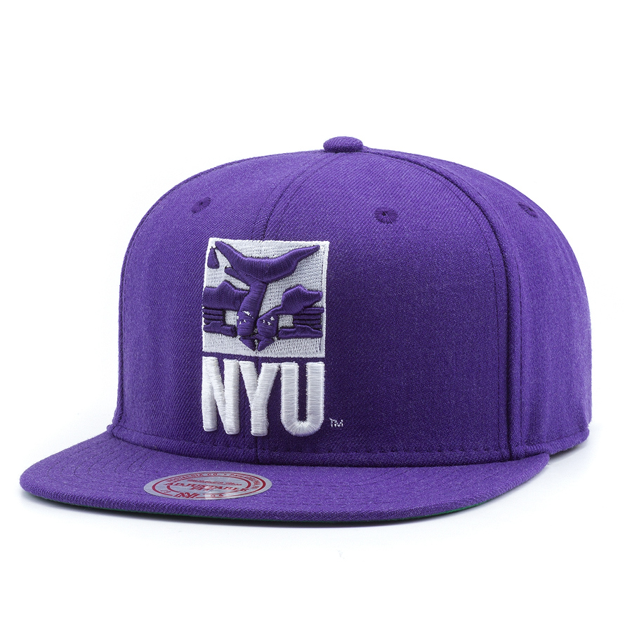 Бейсболка Mitchell & Ness - New York University Violets Wool Solid Snapback (purple)
