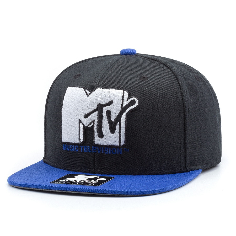 Бейсболка Starter Black Label - MTV Icon Logo 3 Tone Snapback (black/royal)
