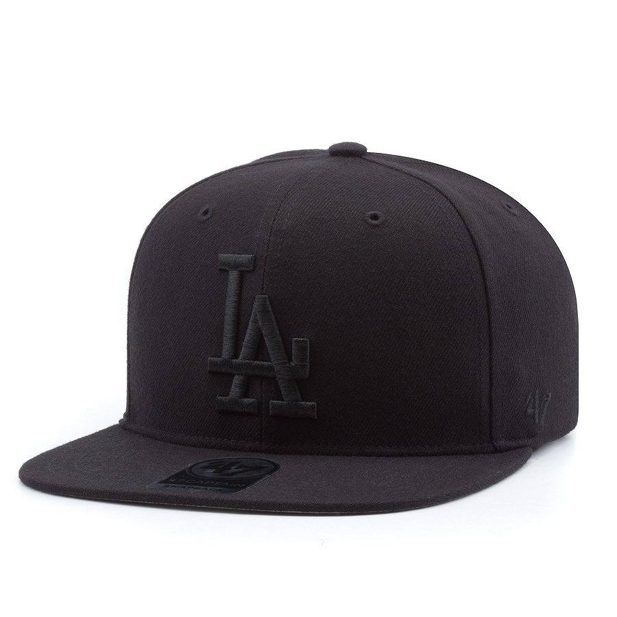 Бейсболка '47 Brand - Los Angeles Dodgers Sure Shot BlackOnBlack Snapback
