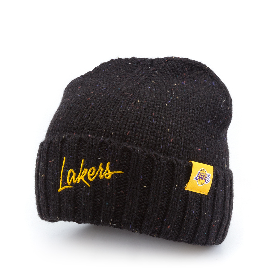 Шапка Mitchell & Ness - Los Angeles Lakers TC Heather Script Knit Beanie