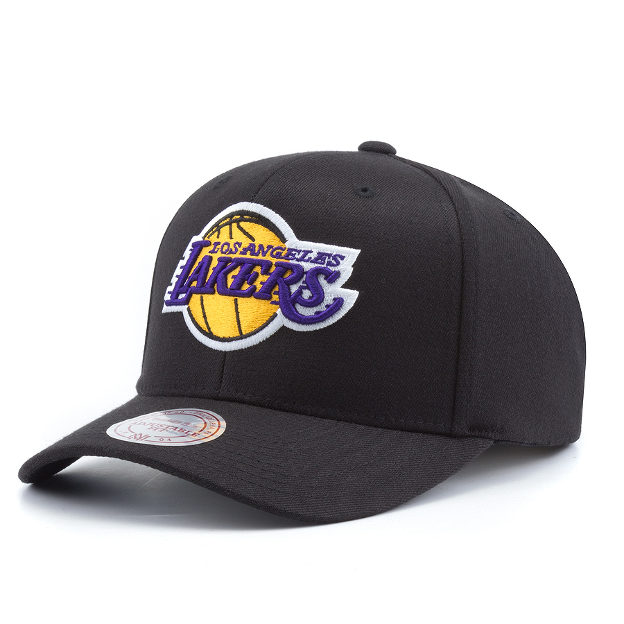 Бейсболка Mitchell & Ness - Los Angeles Lakers Team Logo High Crown Flexfit 110 Snapback